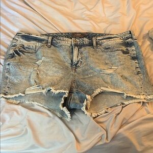 Torrid Light Blue Distressed Jean‎ Shorts